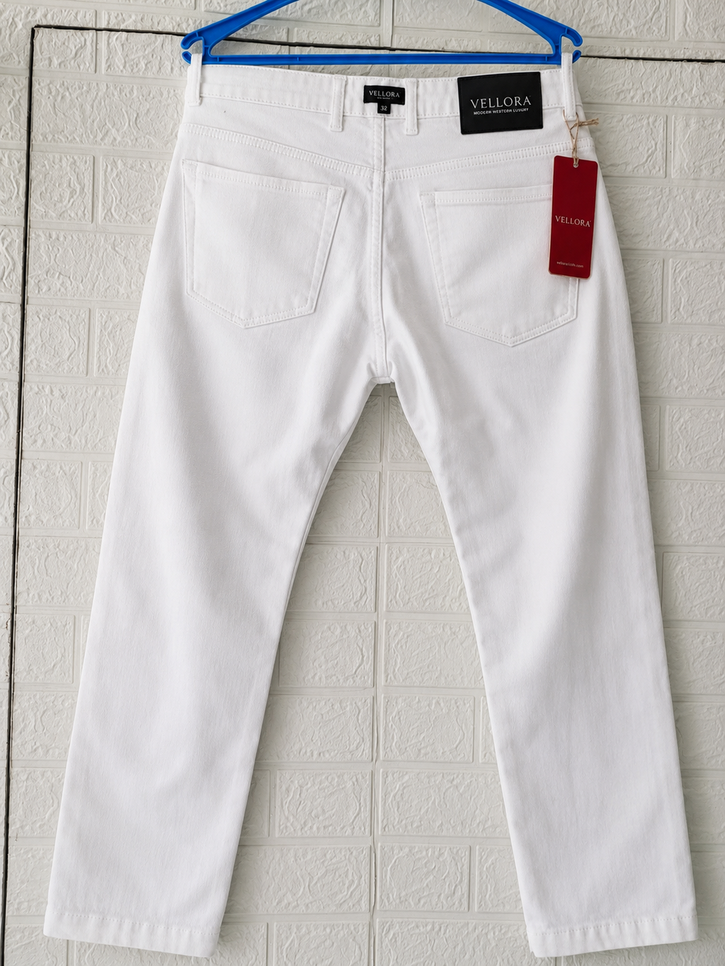 Arctic White Distressed Slim-Fit Jeans