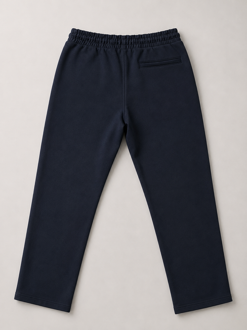 Midnight Navy Premium Wide-Leg Track Pants