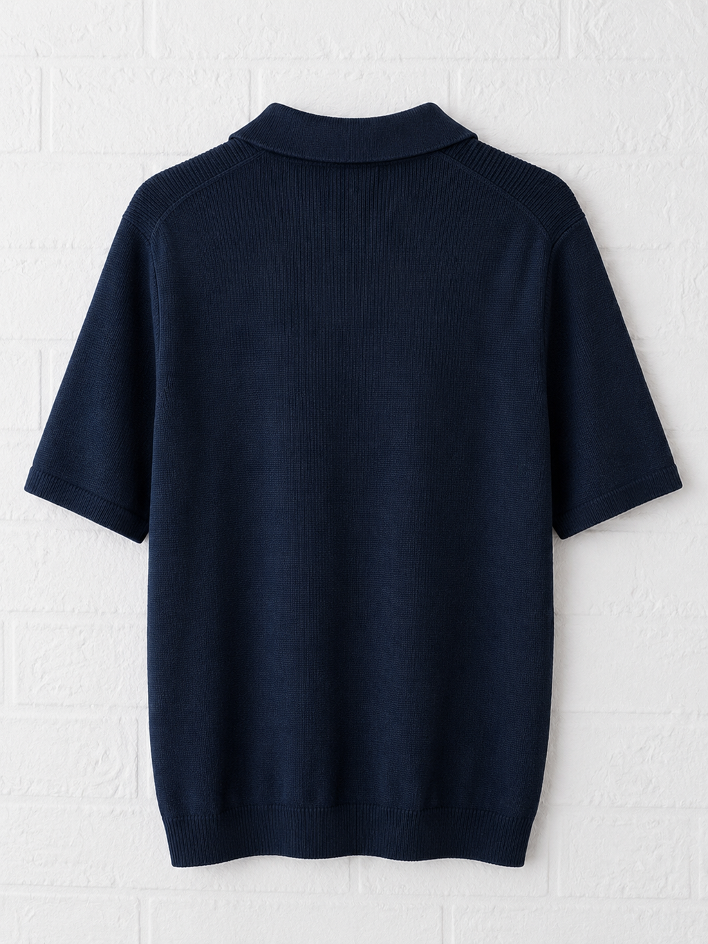 Premium Blue Knitted Polo T-Shirt