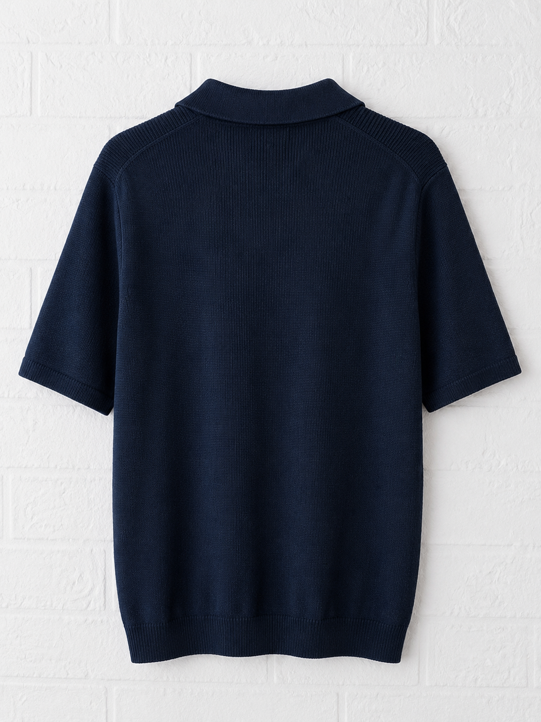 Premium Blue Knitted Polo T-Shirt