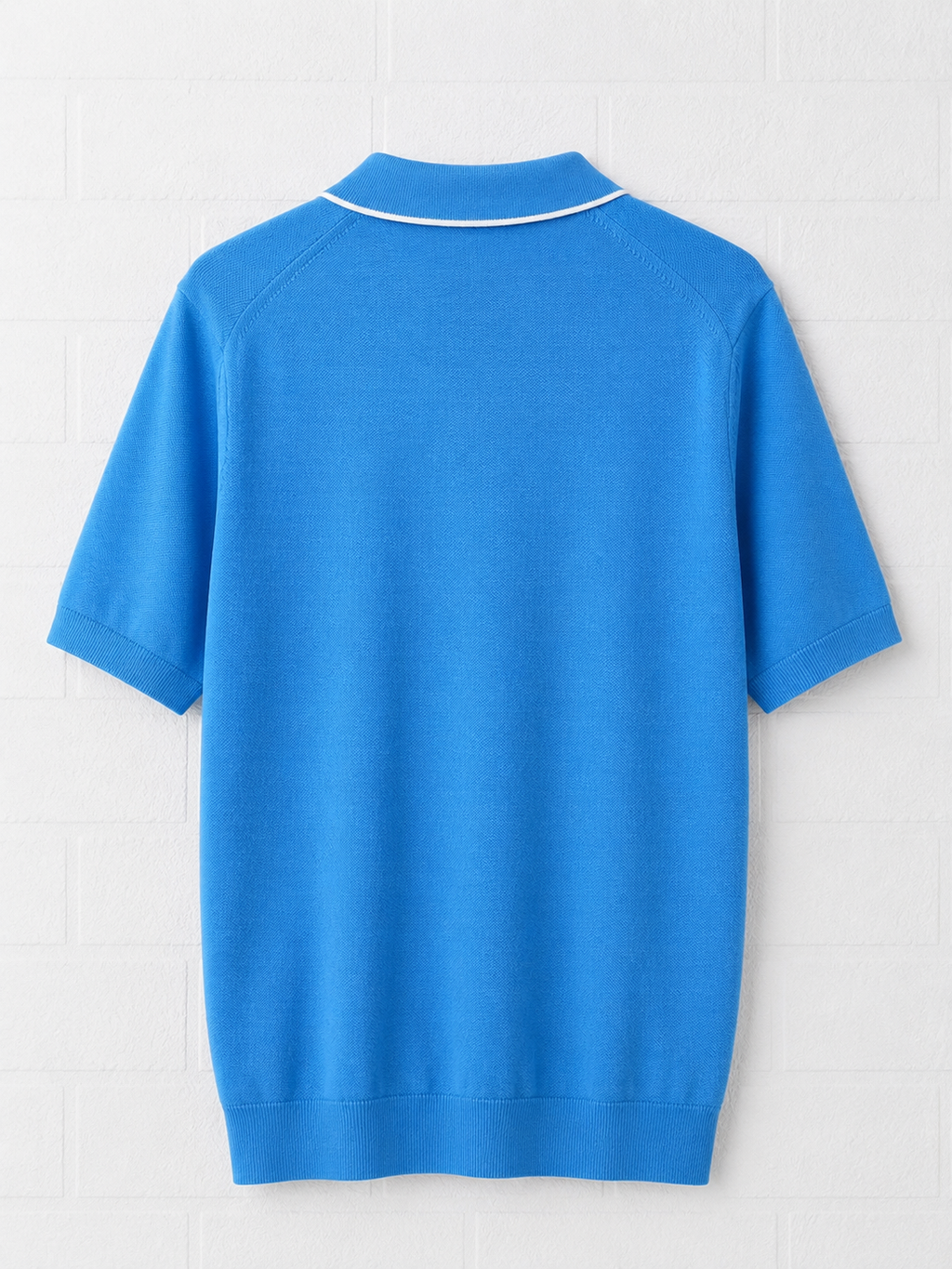 Premium Contrast Trim Knitted Polo T-Shirt