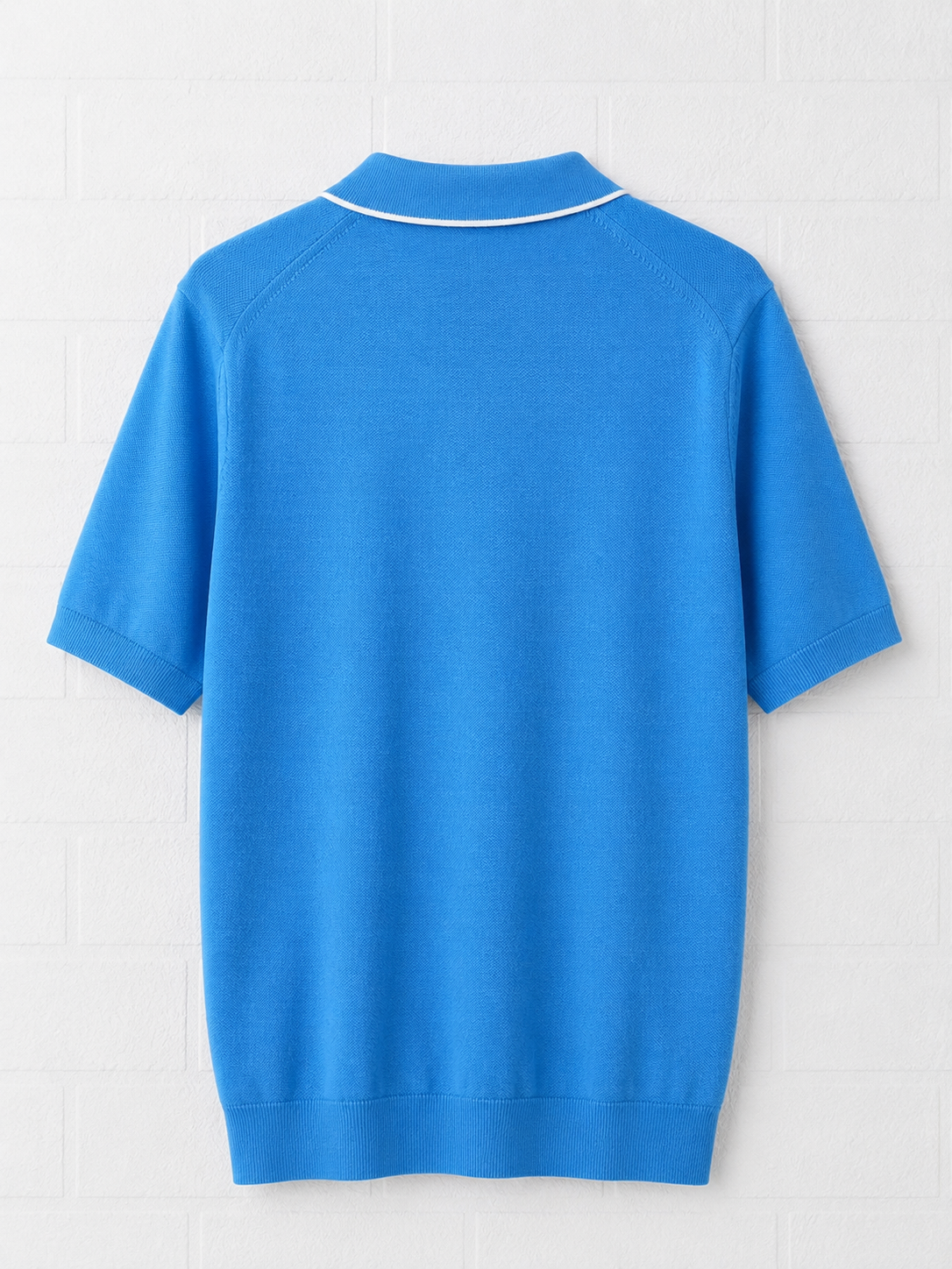 Premium Contrast Trim Knitted Polo T-Shirt