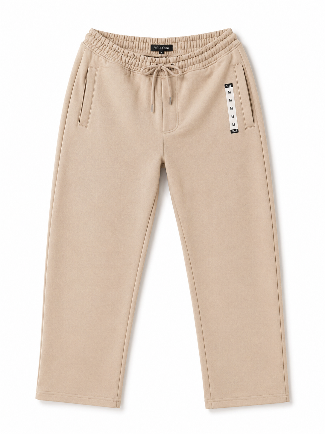 Premium Straight Fit Cotton Jogger Pants – Sand Beige