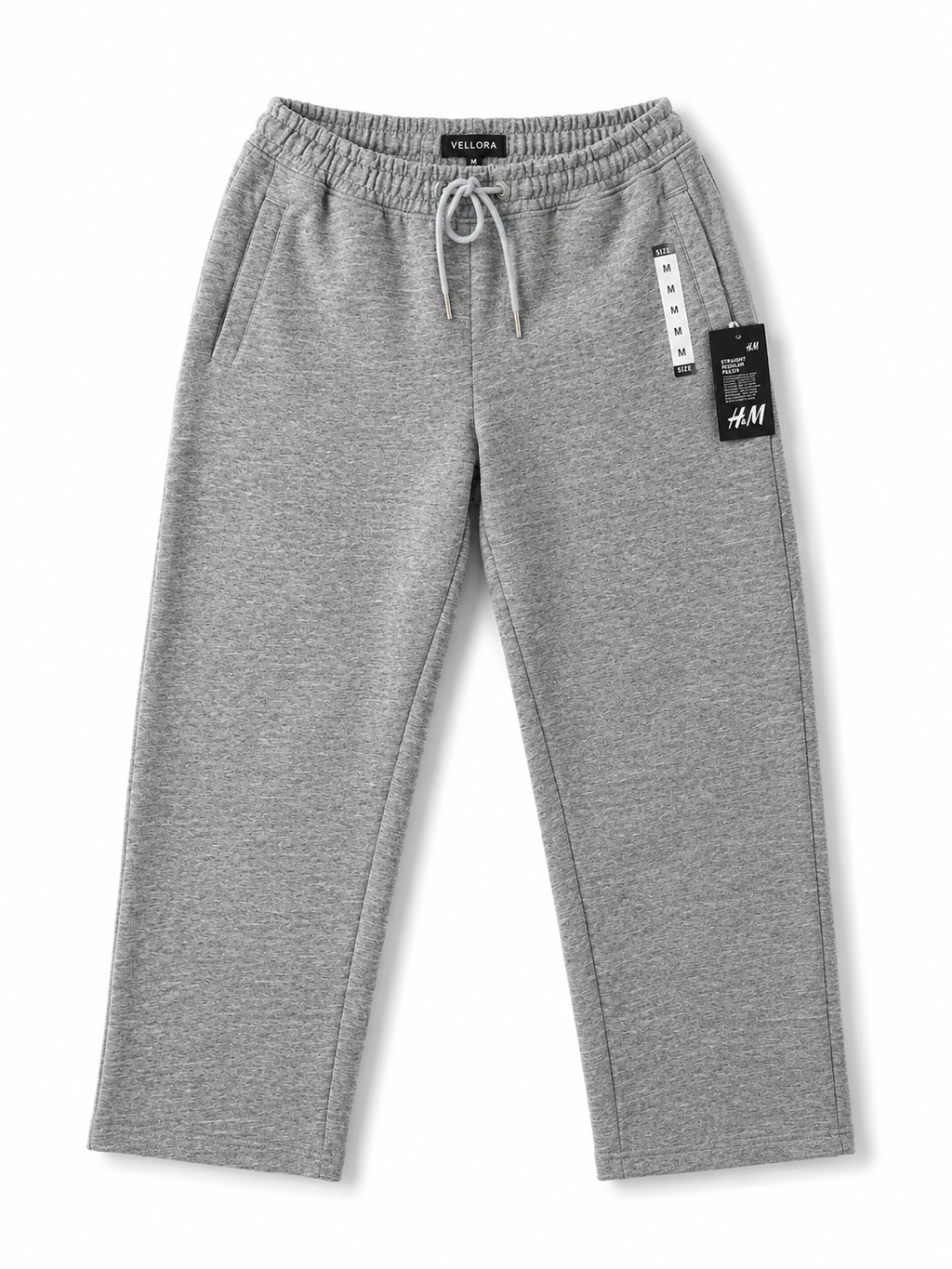 Premium Straight Fit Cotton Jogger Pants – Heather Grey