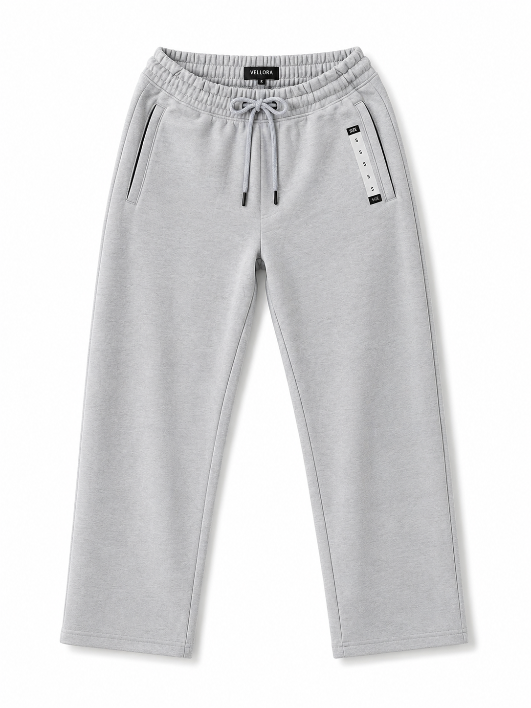 Premium Straight Fit Cotton Jogger Pants – Light Grey