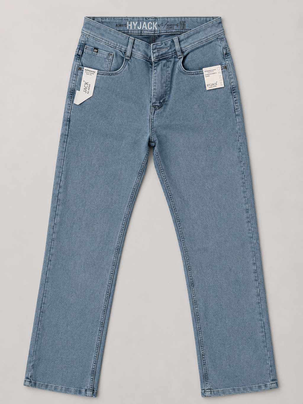 Frost Blue Straight-Fit Denim Jeans