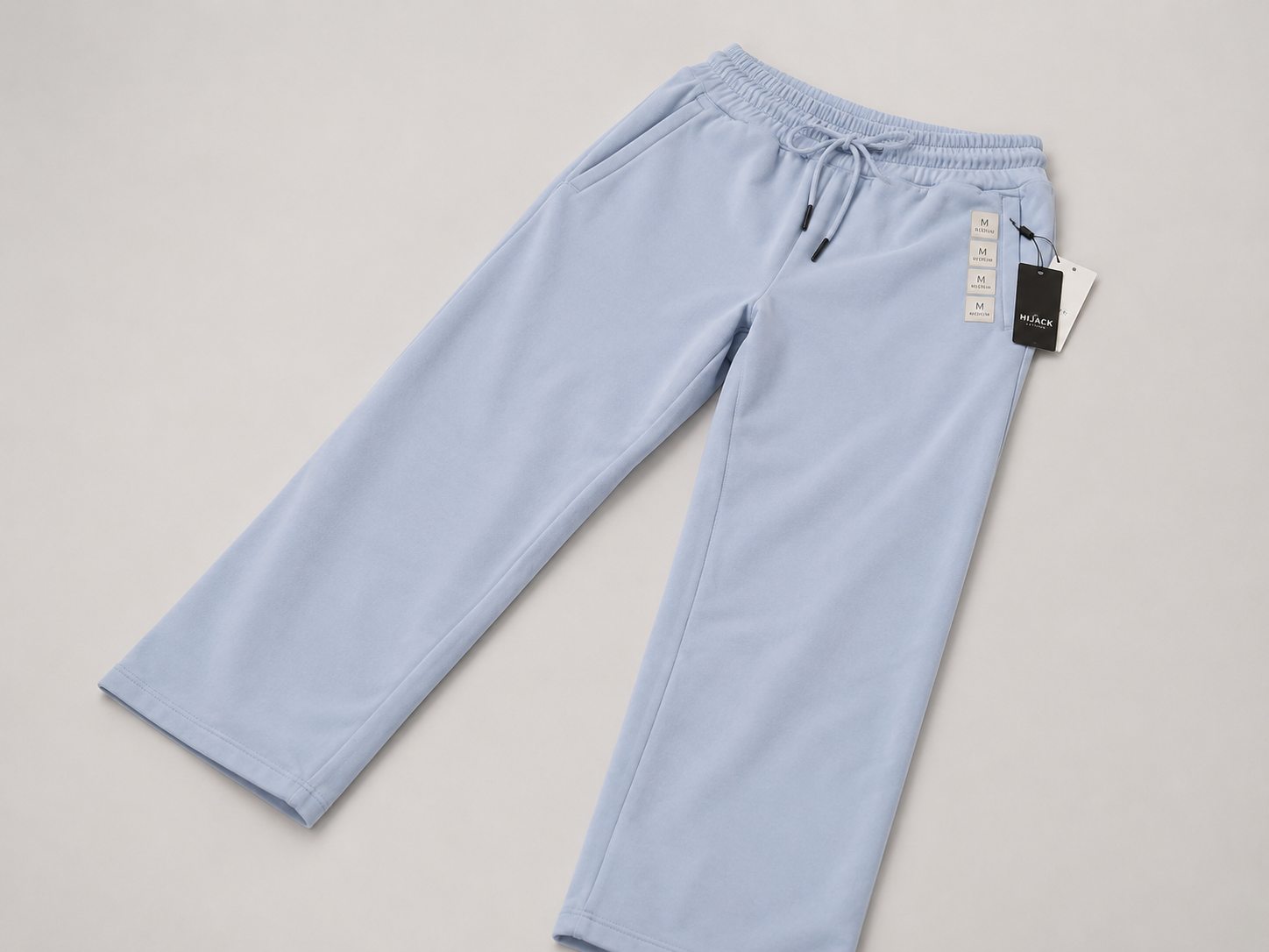 Glacier Blue Premium Wide-Leg Track Pants