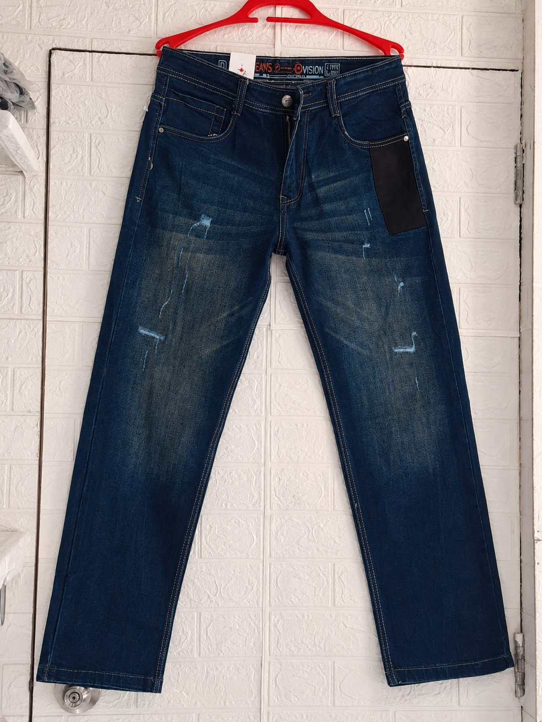 Midnight Blue Washed Straight Fit Jeans