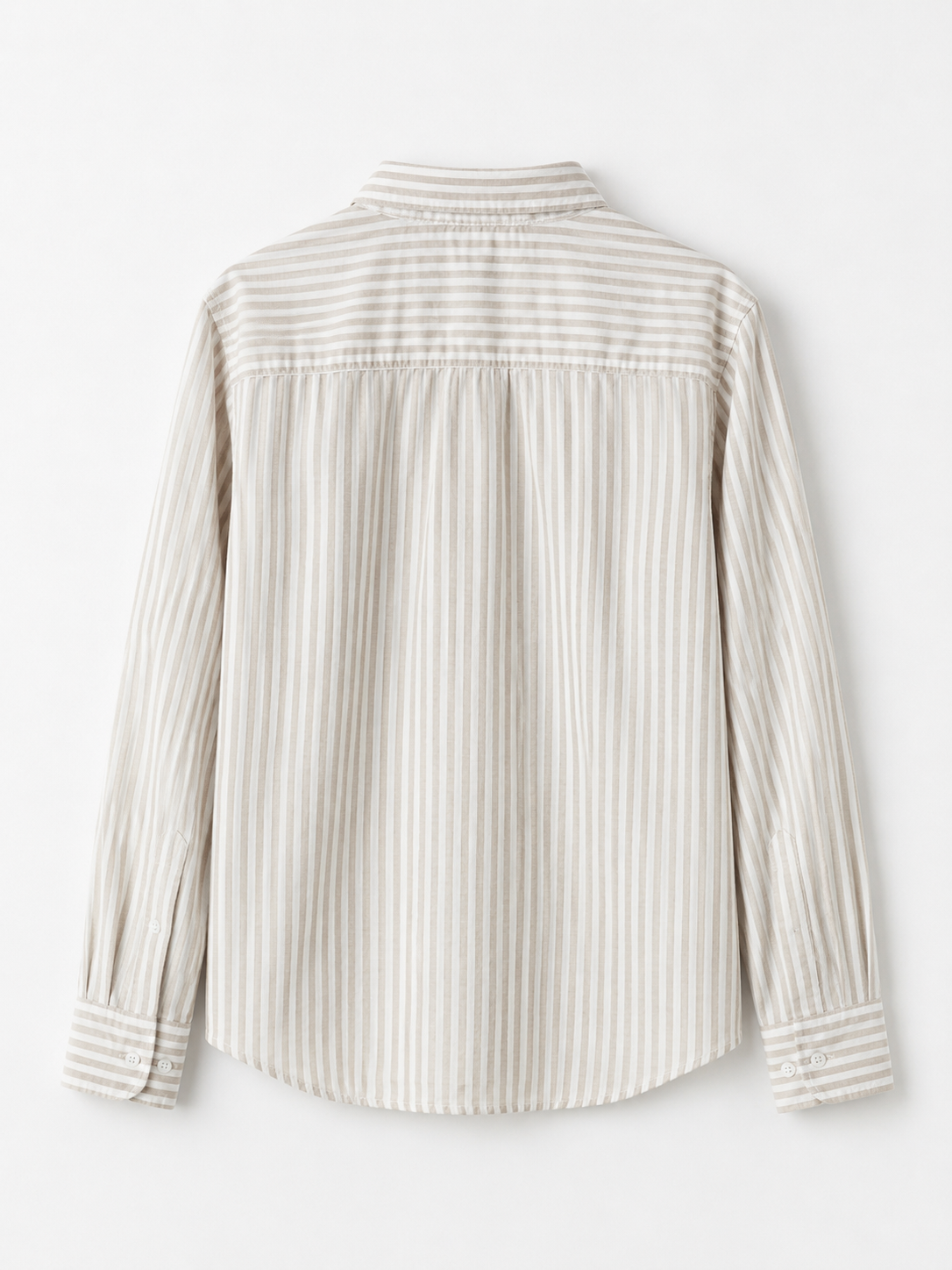 Premium Beige Striped Linen Blend Shirt